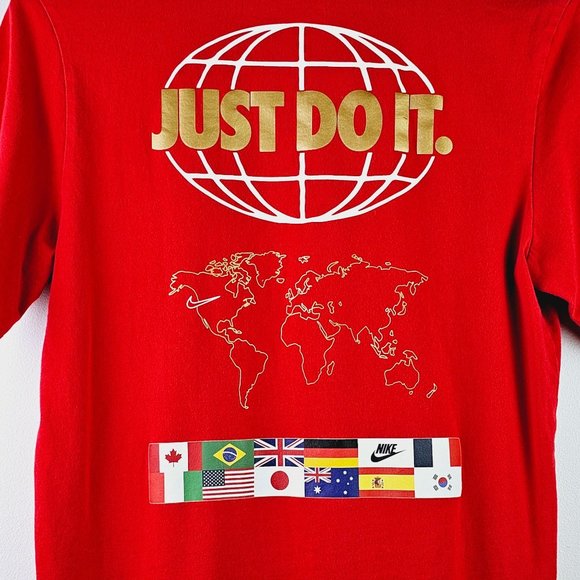 The Nike Tee Nike 2020 Olympic Red Two Sided T-Shirt, Sz S - Picture 2 of 9